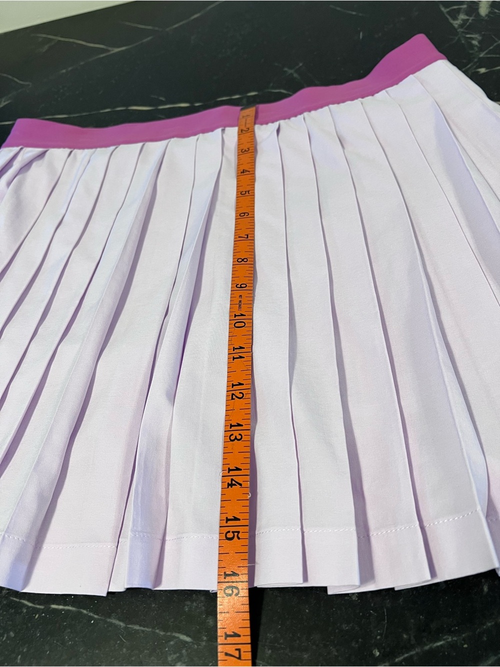Slazenger Lavender Pleated Tennis Skirt with Pink Waistband - Picture 5 of 5